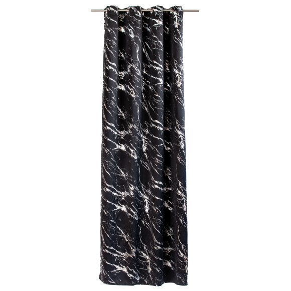 Zasłona z kółkami ENDLESS CHIC 140x270 czarny/sre
